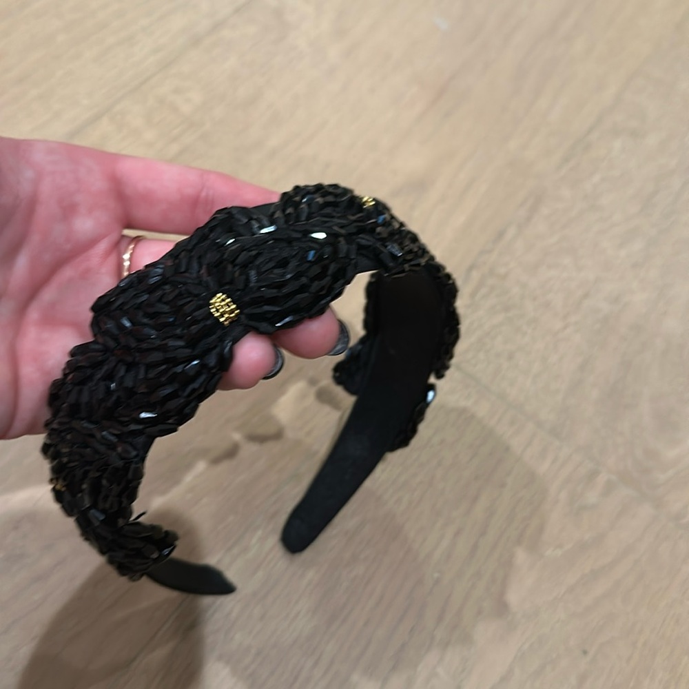 Beautiful black beaded headband